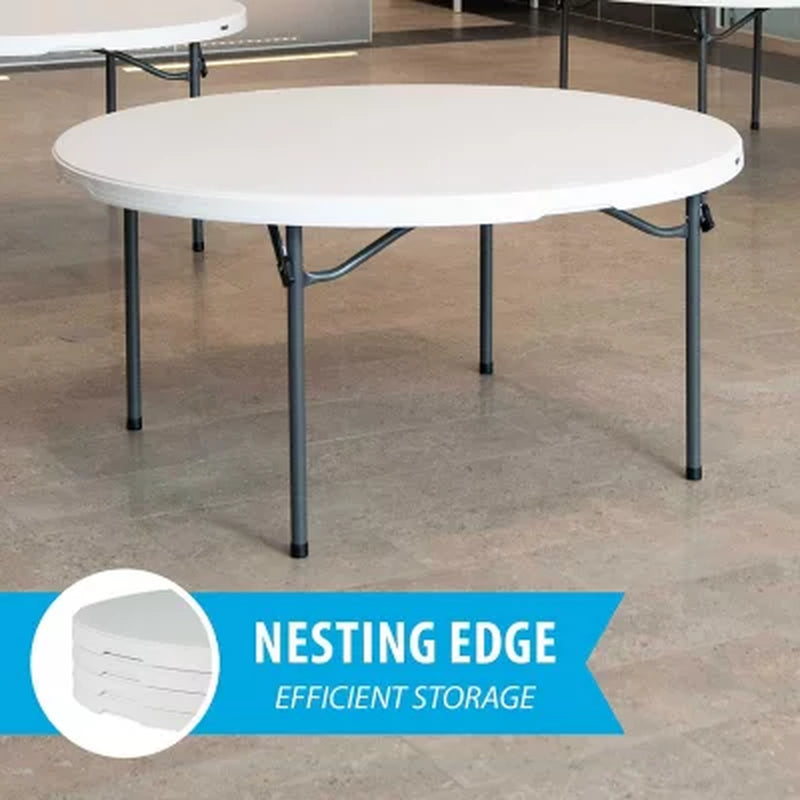 Lifetime 60" round Commercial Grade Nesting Folding Table, Choose Color