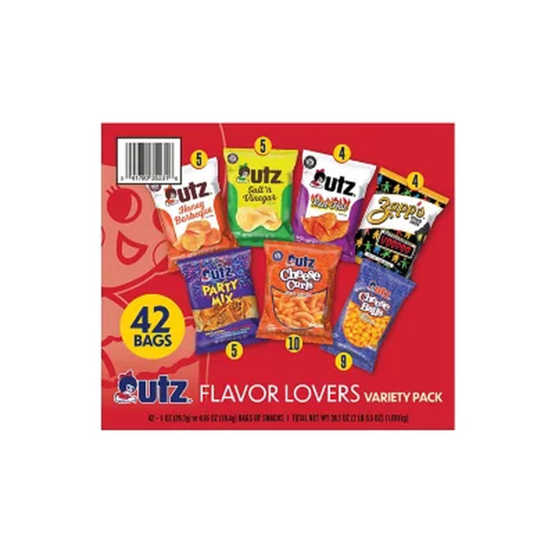 Utz Flavor-Lovers Variety Pack Chips, 42 Pk.