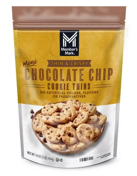 Member'S Mark Chocolate Chip Cookie Thins, 16 Oz.