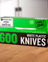 Member'S Mark White Plastic Knives, Heavyweight, 600 Ct.