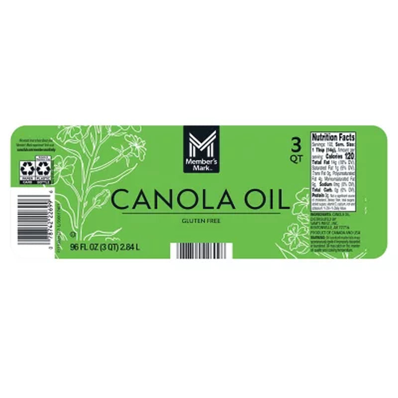 Member'S Mark Canola Oil, 192 Oz.