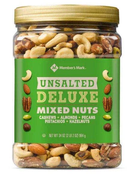 Member'S Mark Unsalted Deluxe Mixed Nuts, 34 Oz.