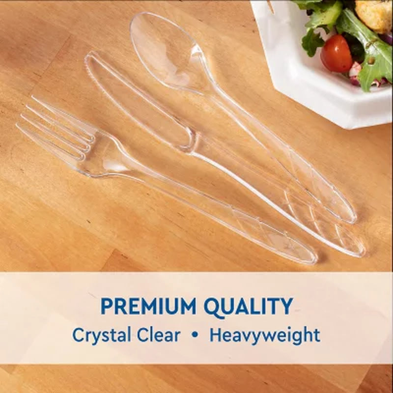 Member'S Mark Combo Pack Clear Cutlery, Forks, Knives, Spoons, 360 Ct.