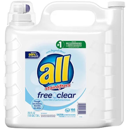 All Free Clear Liquid Laundry Detergent, the Original, 166 Loads, 250 Fl. Oz.