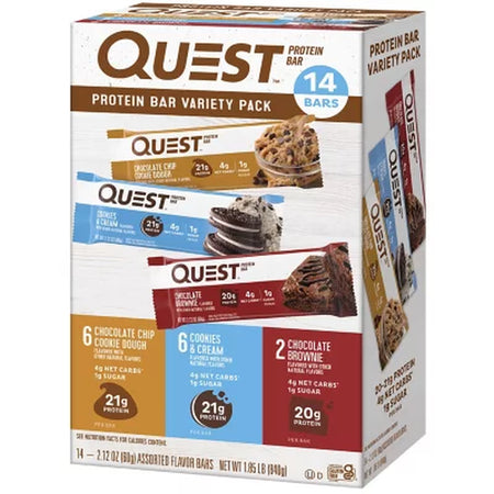 Quest Gluten Free Protein Bars, Variety Pack, 14 Ct.