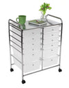 Seville Classics 12-Drawer Rolling Organizer Cart, 25.2" W X 15.2" D X 31.7" H