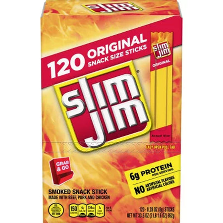 Slim Jim Original, 0.28 Oz., 120 Pk.