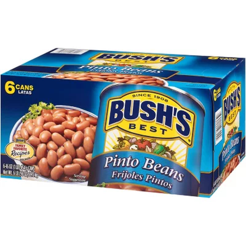 Bush'S Pinto Beans 16 Oz., 6 Pk.