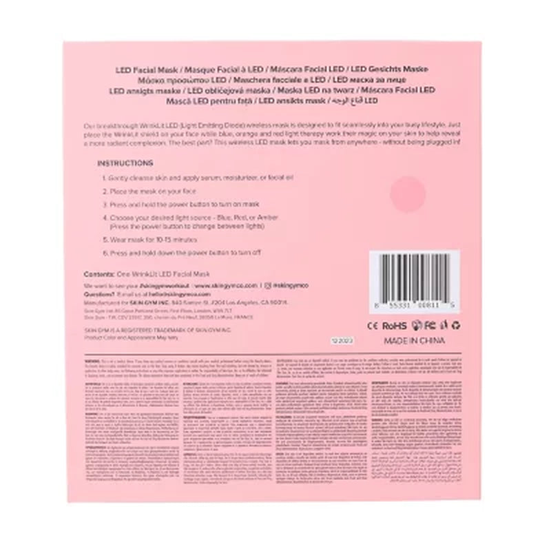 Skin Gym LED Face Mask, Pink