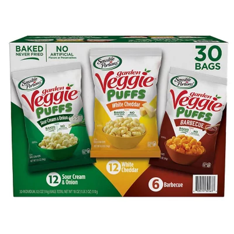 Sensible Portions Garden Veggie Variety Pack Puffs, 0.5 Oz., 30 Pk.