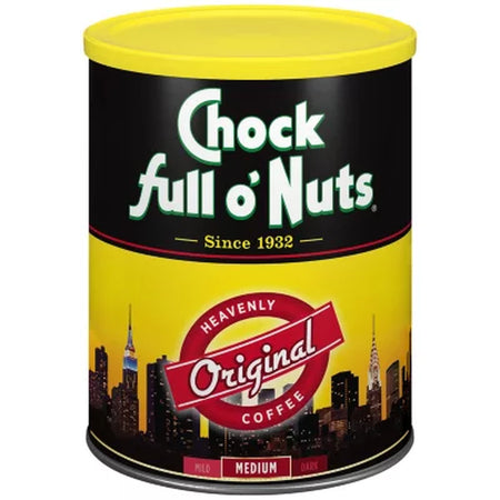 Chock Full O'Nuts Heavenly Ground Coffee, Original Blend, 48 Oz.