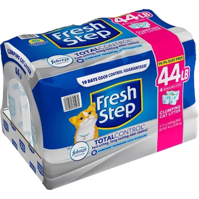 Fresh Step Total Control Scented Clumping Litter with Febreze, 44 Lbs.