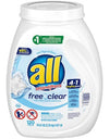 All Free Clear MIGHTY PACS Laundry Detergent Pacs, the Original, 120 Ct.