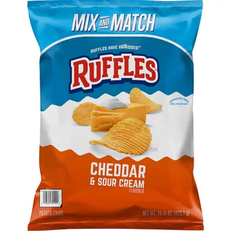 Ruffles Cheddar & Sour Cream Potato Chips, 15.125 Oz.