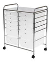 Seville Classics 12-Drawer Rolling Organizer Cart, 25.2" W X 15.2" D X 31.7" H