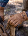 Plainsman Premium Cabretta Brown Leather Gloves 2 Pairs