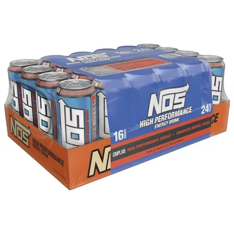 NOS High Performance Energy Drink, 16 Oz., 24 Pk.