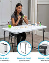 Lifetime 4' Commercial Grade Adjustable Fold-In-Half Table
