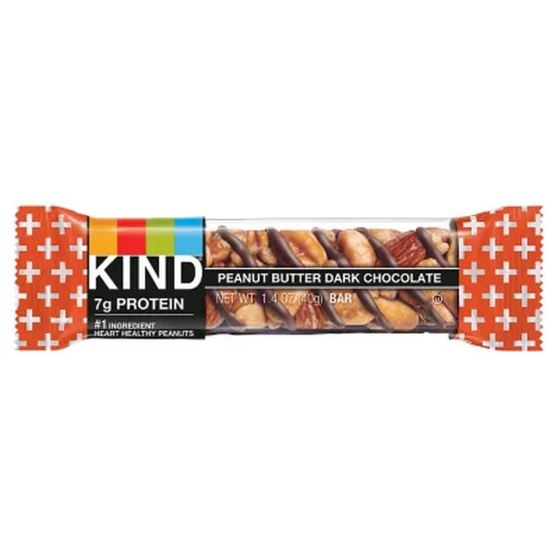 KIND Snack Bars Variety Pack, Dark Chocolate Nuts & Sea Salt and Peanut Butter Dark Chocolate 18 Ct.