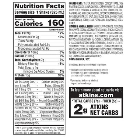 Atkins 15G Keto Protein Shake, Strawberry 11 Fl. Oz.,15 Pk.