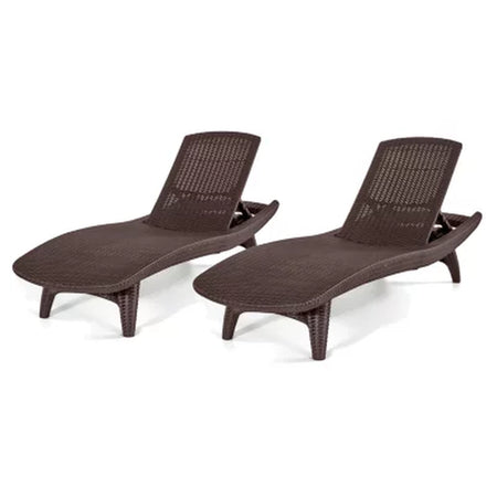 Keter 2-Pack All-Weather Grenada Chaise Loungers, Assorted Colors