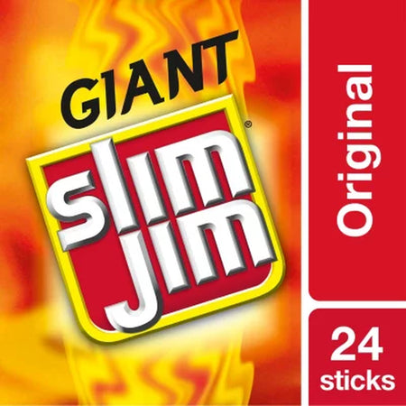 Slim Jim Original Snacks, Giant, 24 Pk.