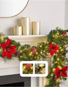 Christmas 9' Pre-Lit Decorated Garland Classic Holiday Decoration