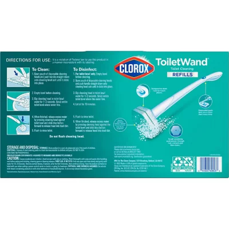 Clorox Toiletwand Toilet Cleaning Kit, Rainforest Rush, 1 Toiletwand Handle + 36 Refills