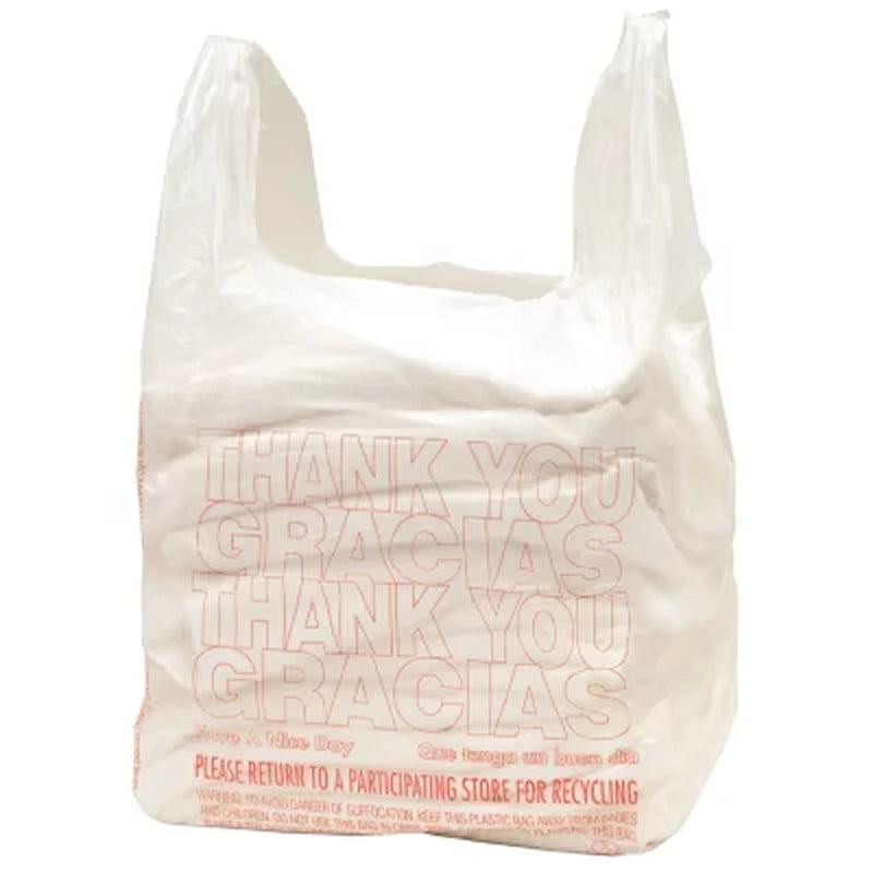 T-Shirt Carry-Out Bags, 11.5" X 6.5" X 22" 1,000 Ct.