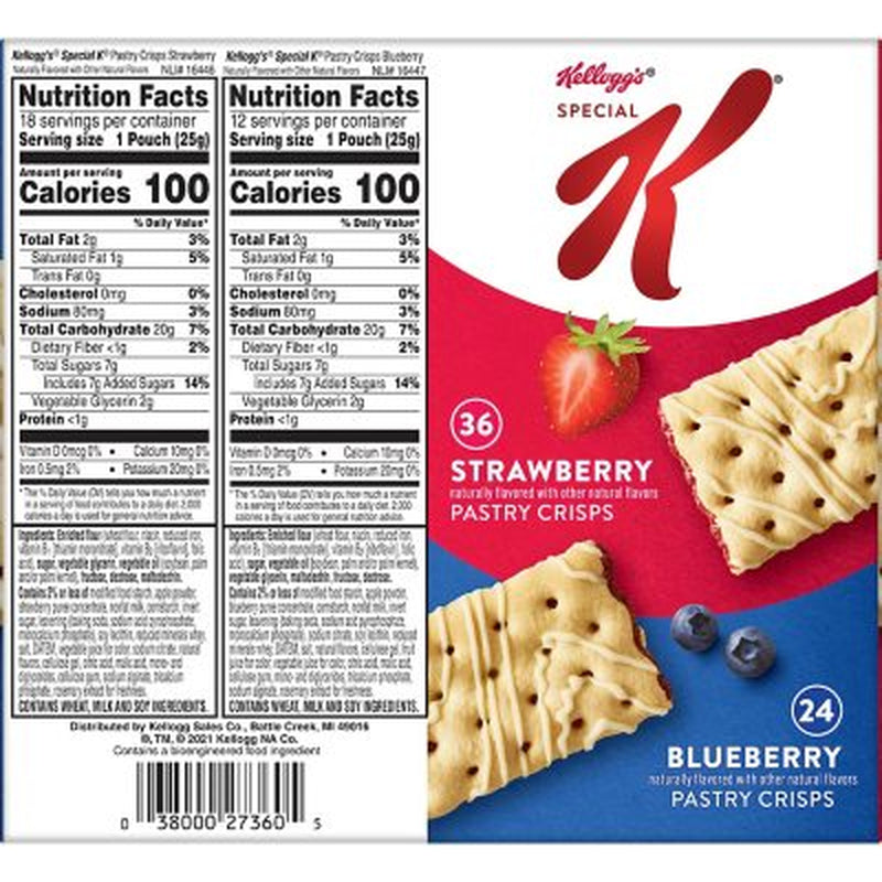 Special K Pastry Crisps, Strawberry and Blueberry 60 Ct.